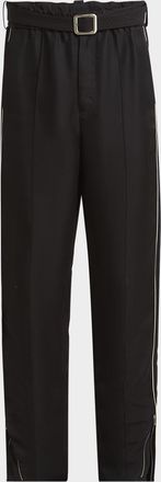 Jil Sander Men & apos;s Relaxed-Fit Trousers with Piping