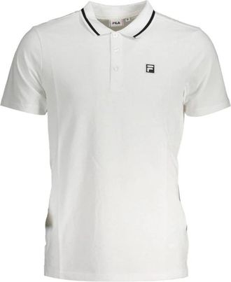Fila Klassiek Passend Poloshirt Korte Mouw - Heren - Polos - Wit - S - Katoen - Tops