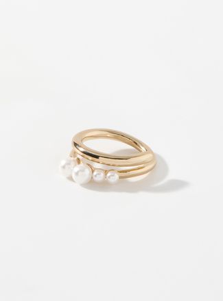 Simons Womens Pearl open ring