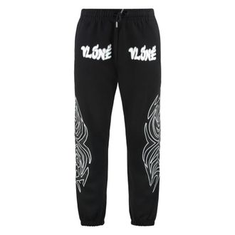 Vlone Sweatpants, male, Black, S, Cotton Track Trousers