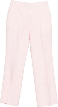 Casablanca Monogram-patroon Broek - Dames - Wijde Broeken - Roze - S - Leer - Broeken