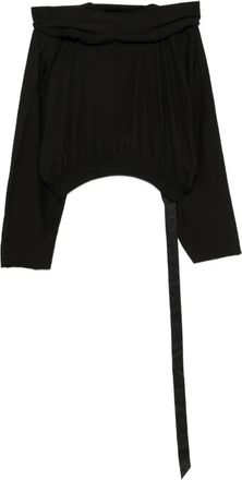 Rick Owens Top con capucha corto - Blouses & Shirts - Mujer - Negro - ONE SIZE