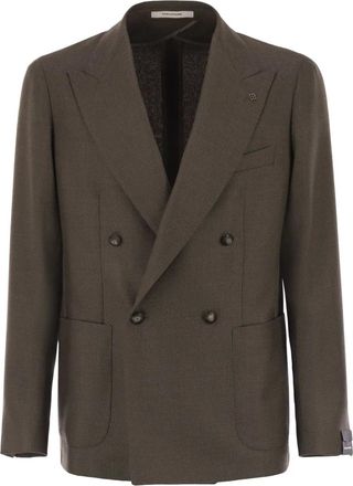 Tagliatore Blazer doppiopetto con applicazione - Marrone