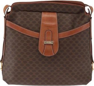 Celine Pre-owned Vintage macadam schoudertas - Dames - Vintage Schoudertas - Bruin - ONE Size - Leer - Vintage
