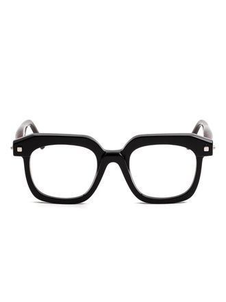 Kuboraum J8 glasses - unisex - Acetate/Metal - 50 - Black