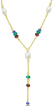 Delmar Sapphire & Garnet Lariat Necklace in Blue Red White Multi at Nordstrom Rack