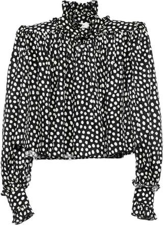 Chlo&eacute; Polka Cropped Blouse