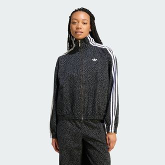 adidas Womens adidas FIREBIRD OVERSIZED AOP DENIM JACKET