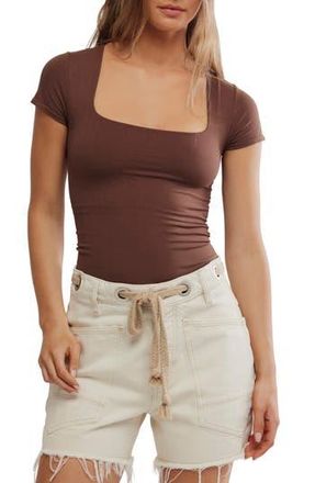 Free People Sunfade Clean Lines Baby T-Shirt in Pinecone at Nordstrom Rack, Size Large/x-Large