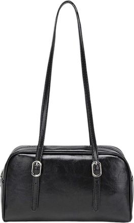 Generic Green Commuter Shoulder Bags For Women Luxury Designer Handbags Pure Color Causal Bag(Black)