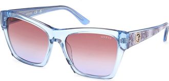Guess GU00113 84F Womens Sunglasses Blue Size 55