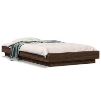Berkfield Home Bed Frame without Mattress Brown Oak 75x190 cm Small Single