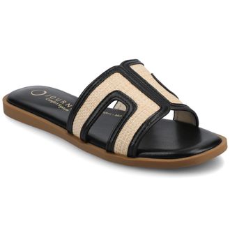 Journee Collection Women & apos;s Primah Medium and Wide Width Flat Sandals