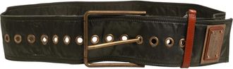 Dolce & Gabbana Kalfsleren Riem - Heren - Riemen - Zwart - ONE Size - Leer - Accessoires