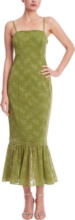 Badgley Mischka Tank Pencil Ruffle Hem Dress