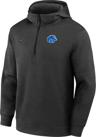 Nike Boise State Coaches Premium Nike Mens Dri-FIT College 1/4-Zip Hoodie in Black | IV8100-010