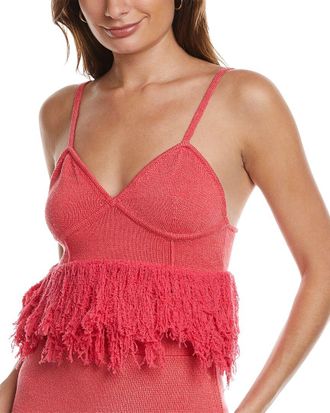 JoosTricot Joostricot Fringe Linen-Blend Tank