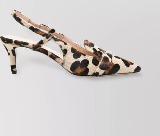 Parosh slingback pumps leopard mid heel