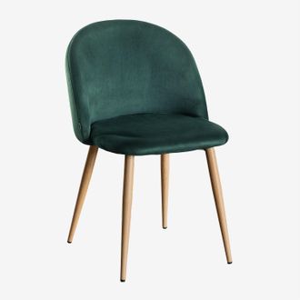 Sklum Sklum - Silla De Comedor En Terciopelo Kana Verde Jungla