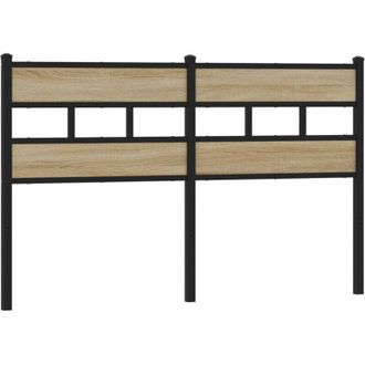 vidaXL Cabecero De Acero Y Madera De Ingenier&iacute;a Roble Sonoma 135 Cm Vidaxl