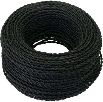 OEM Cavo Elettrico Tessile Da 10 M, Cavo In Corda Di Canapa Intrecciata Retr&ograve; 2x0,75 Mm&sup2;, 2 Fili Intrecciati, Per Lampada A Sospensione Fai Da Te/nero