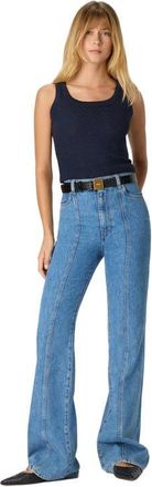 Missoni Cotton Blend Tank Top With Zigzag Pattern in Blue at Nordstrom, Size Medium