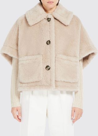 Max Mara Giacca teddy in alpaca e lana su base seta con maniche a kimono