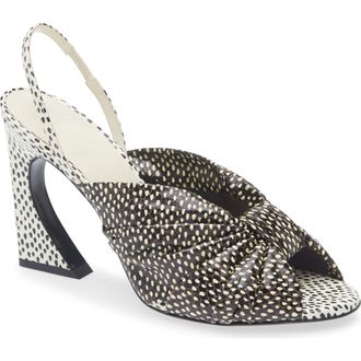 Fendi Arco Slingback Sandal in White/black at Nordstrom, Size 6.5Us