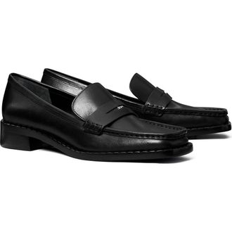 Tory Burch Square Toe Loafer in Perfect Black at Nordstrom, Size 10.5