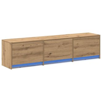 vidaXL Mueble De Tv Con Led Con Caj&oacute;n Roble Artesanal 165 X 34 X 40 Cm Vidaxl