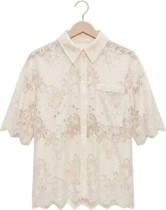 Edited Bella Shirt - Dames - Overhemden - Beige - S - Overhemden