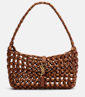 Saint Laurent Le 5 &agrave; 7 Mini beaded shoulder bag