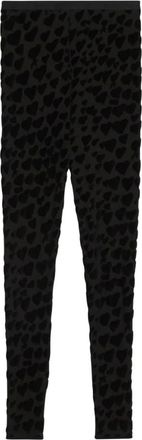 Ami Velvet Devor&eacute; Legging - female - Ami Paris - Leggings - Black - L - Trousers