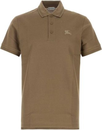 Burberry Brown Logo Shirt Collar Polo