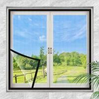 OEM Mosquitera Magn&eacute;tica Negra Para Ventana (90 X 120 Cm), Tejido De Malla Fina Y Uniforme, F&aacute;cil Instalaci&oacute;n - Crezuo