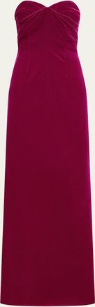 Tom Ford Strapless Velvet Column Gown