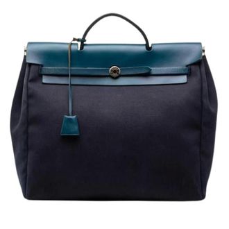 Herm&egrave;s Pre-owned Handbags, female, Blue, Size: ONE SIZE Pre-owned The Herbag