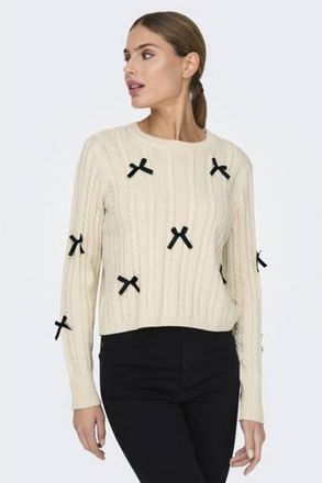 Jacqueline de Yong gebreide trui ecru
