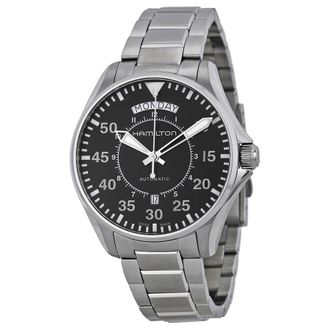 Hamilton Pre-owned Hamilton Khaki Aviation Black Dial Mens Watch H64615135