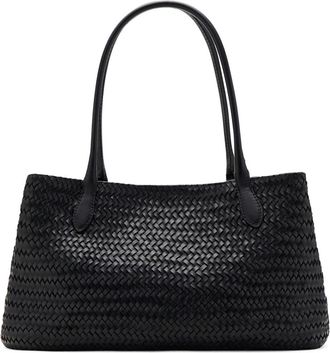 Mango Braided Leather Shoulder Bag in Black at Nordstrom