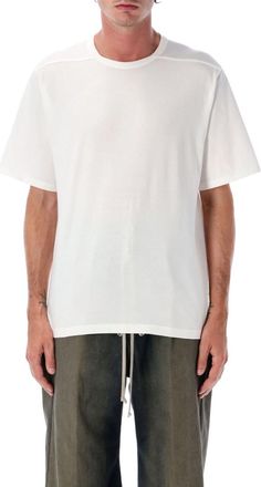 Rick Owens White Crewneck Cotton T-Shirt
