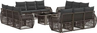 vidaXL Conjunto De Sof&aacute;s De Jard&iacute;n 13 Uds. Gris Y Gris Oscuro Vidaxl