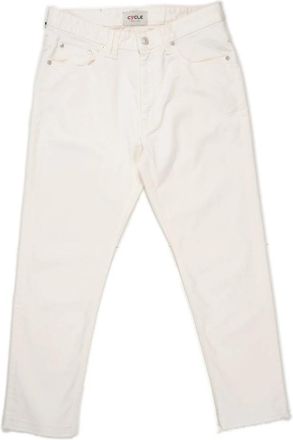 Cycle 5 Pocket Lucky Carrot Bull Denim Straight Jeans - Heren - Regular Fit Jeans - Wit - W32 - Denim - Jeans