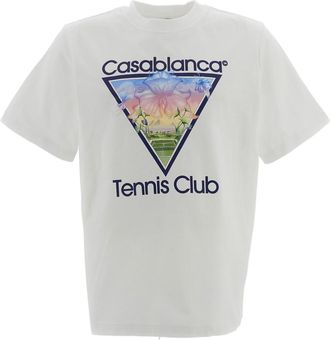 Casablanca Tennis Club Icon Printed Classic T-Shirt