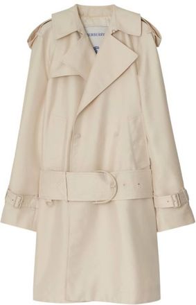 Burberry Lightweight Mid-Length Trench Coat, Brand Size 10 ( US Size 8 )
