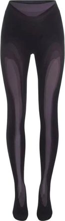 MUGLER Ondergoed, Dames, Zwart, S, Stirrup Mesh Leggings