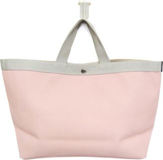 Herve Chapelier pink Canvas Coated Canvas Tote Bag (Pre-Owned)