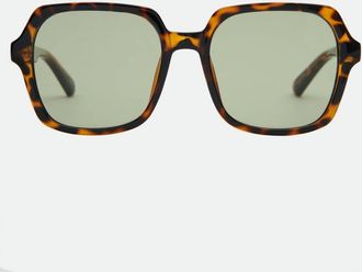 Otra Eyewear Sady Square Sunglasses In Tort/ltgreen