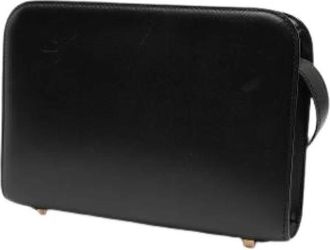Saint Laurent Pre-owned Vintage Crossbody Shoulder Bag - Dames - Vintage Schoudertas - Zwart - ONE Size - Leer - Vintage