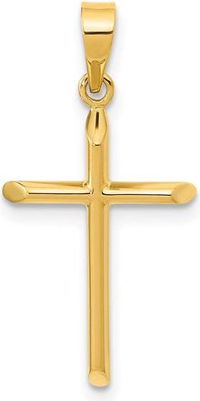Diamond2Deal 14k Yellow Gold Polished Cross Pendant